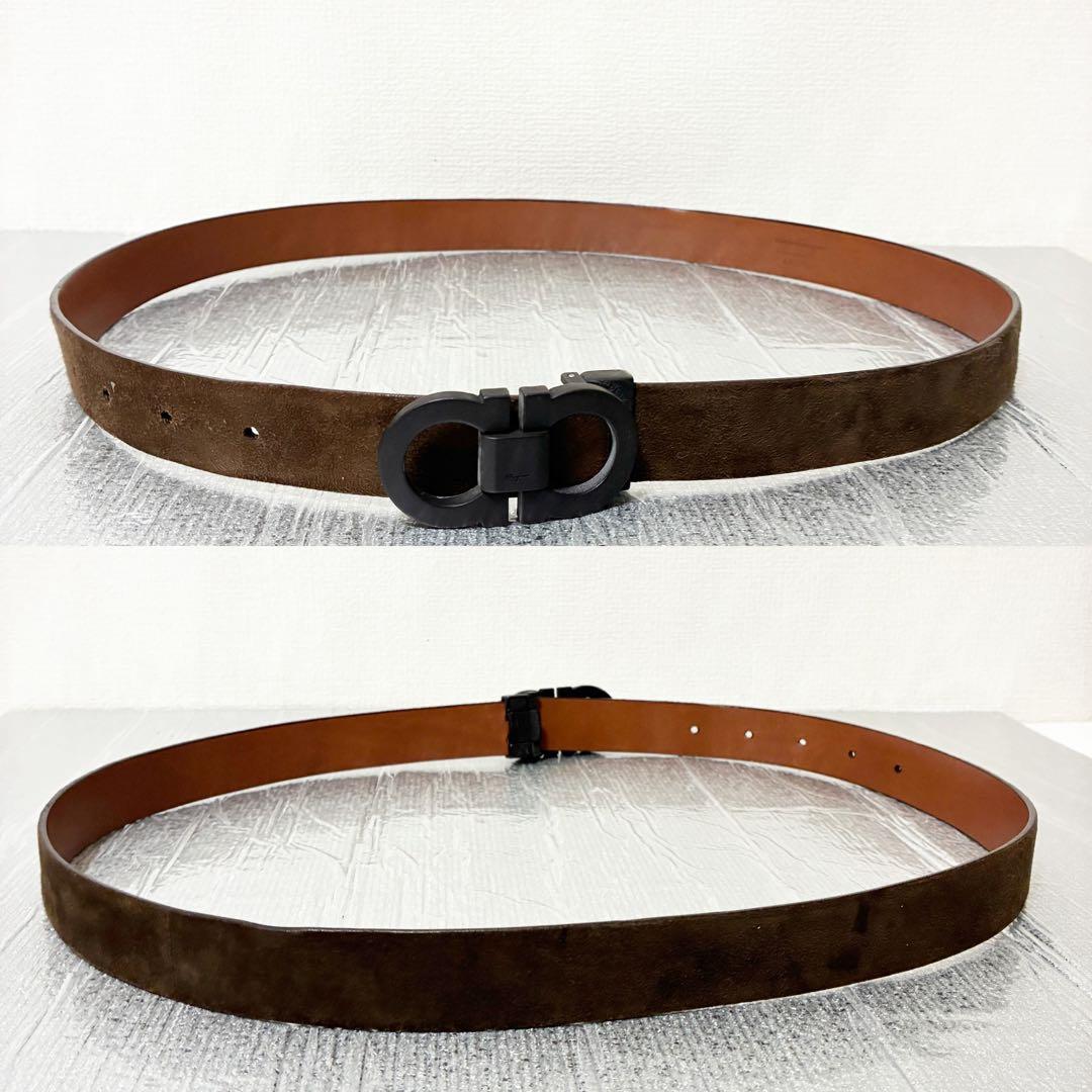 サルヴァトーレフェラガモ ベルト　ダブルガンチーニ　ダークブラウン系