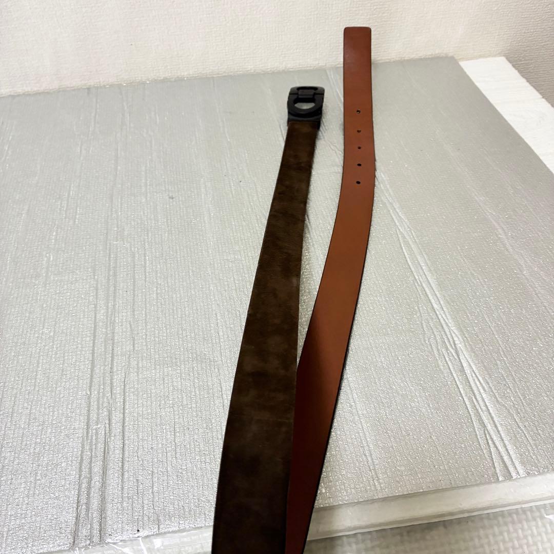 サルヴァトーレフェラガモ ベルト　ダブルガンチーニ　ダークブラウン系