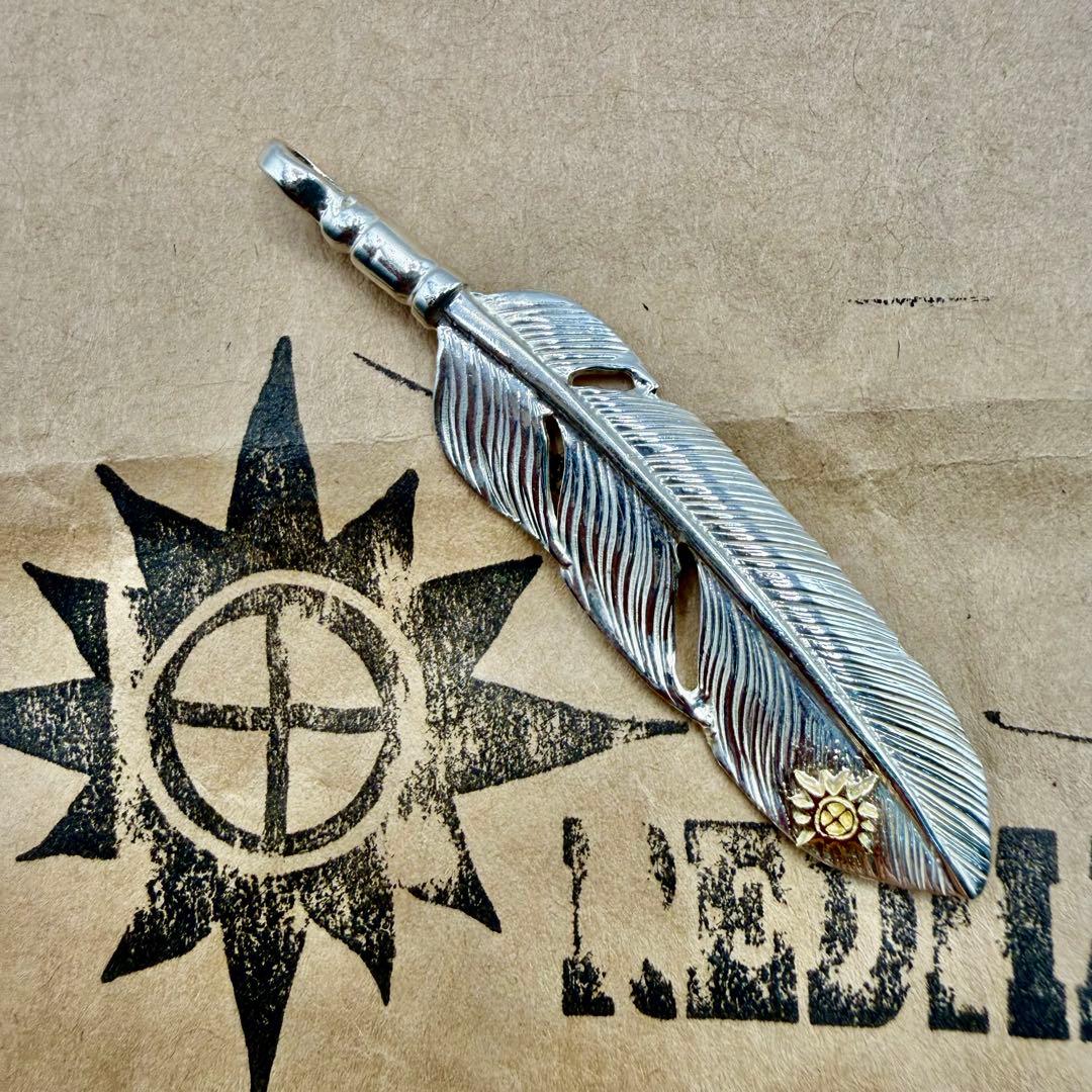 美品　レッドマン　中フェザーk18メタル付き　REDMAN