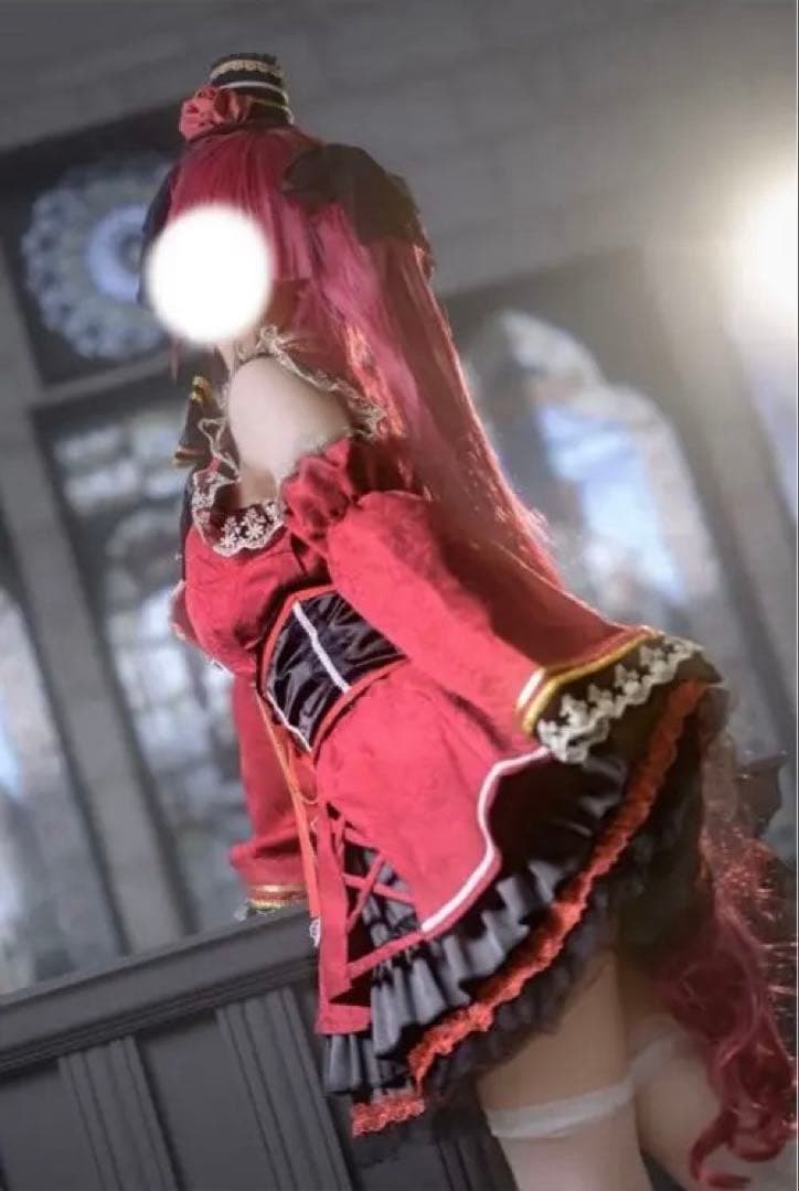 宝鐘マリン ゴスロリ衣装 ホロライブ コスプレ ウィッグ付き