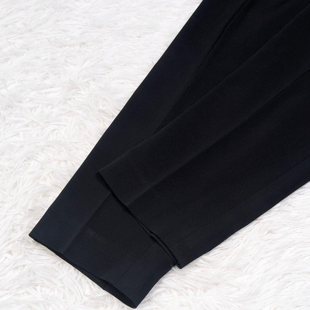 グリーンレーベルリラクシング パンツスーツ 黒 カチリラ ノーラペル 38&36