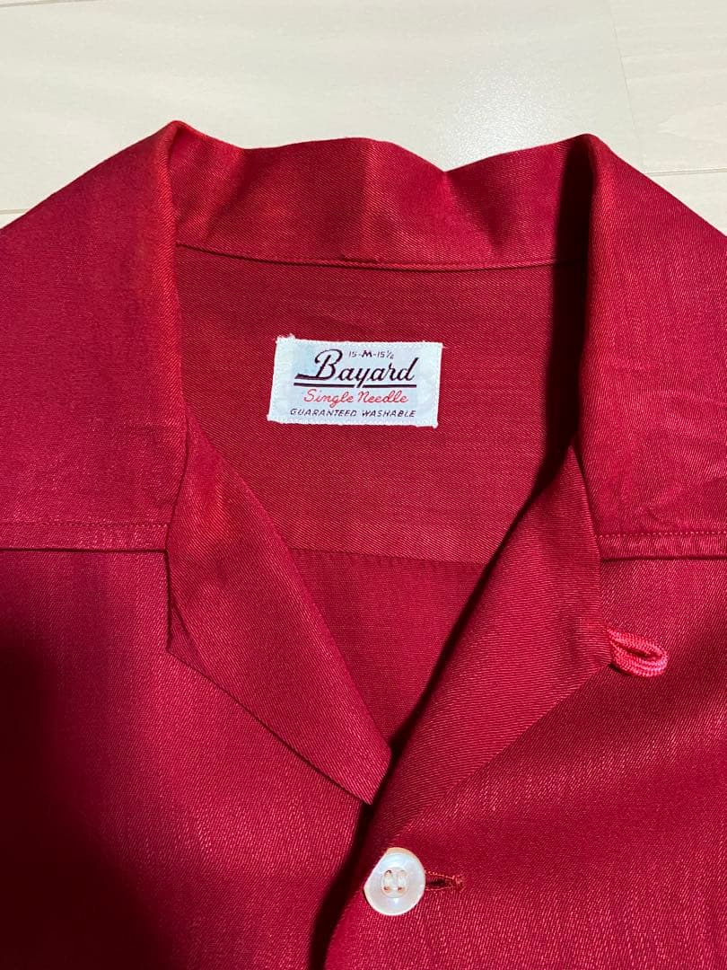 Bayard 赤 レーヨンシャツ　50's〜60's ビンテージ