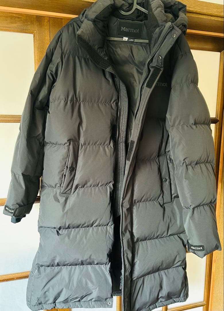 【極美品】Marmot マーモット ロングダウンコート 黒 100cm丈
