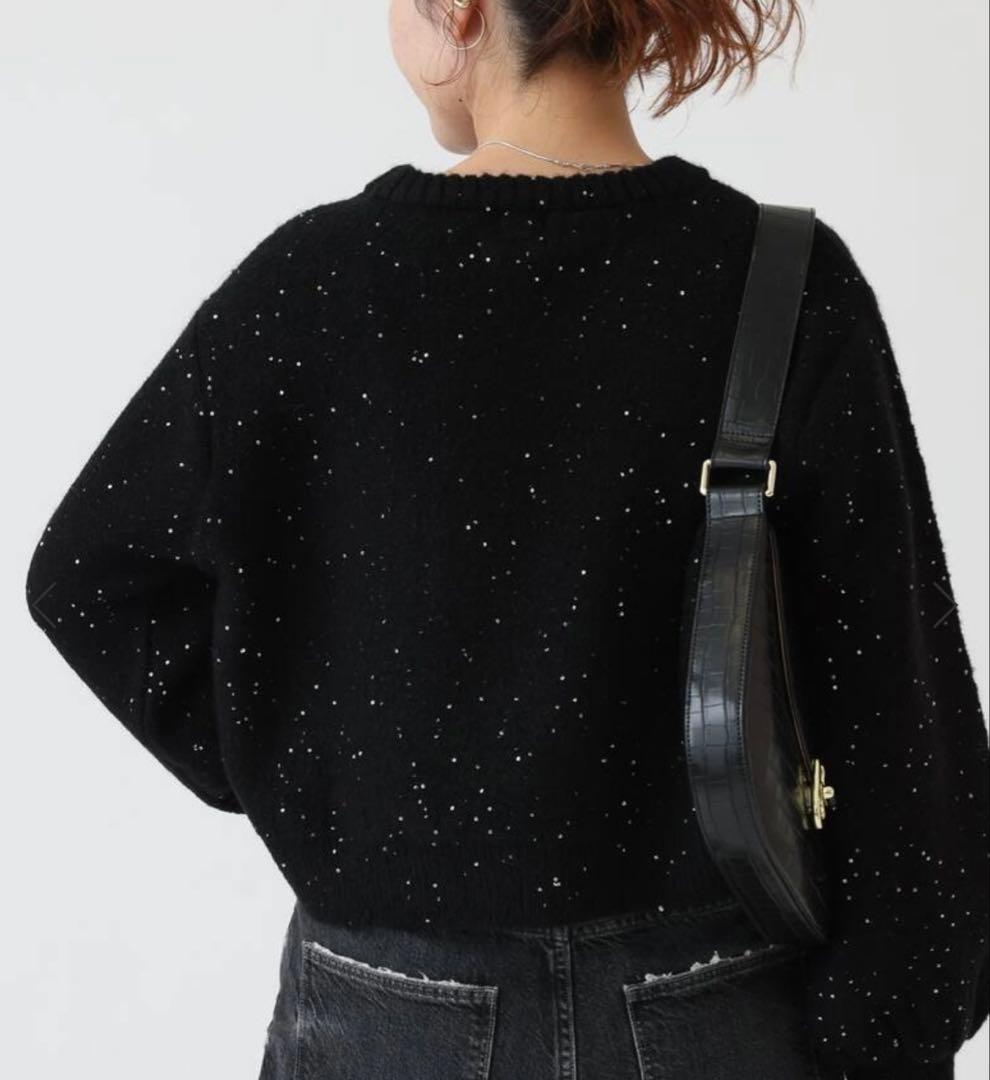 Spick & Span スパンコールショート丈ニット