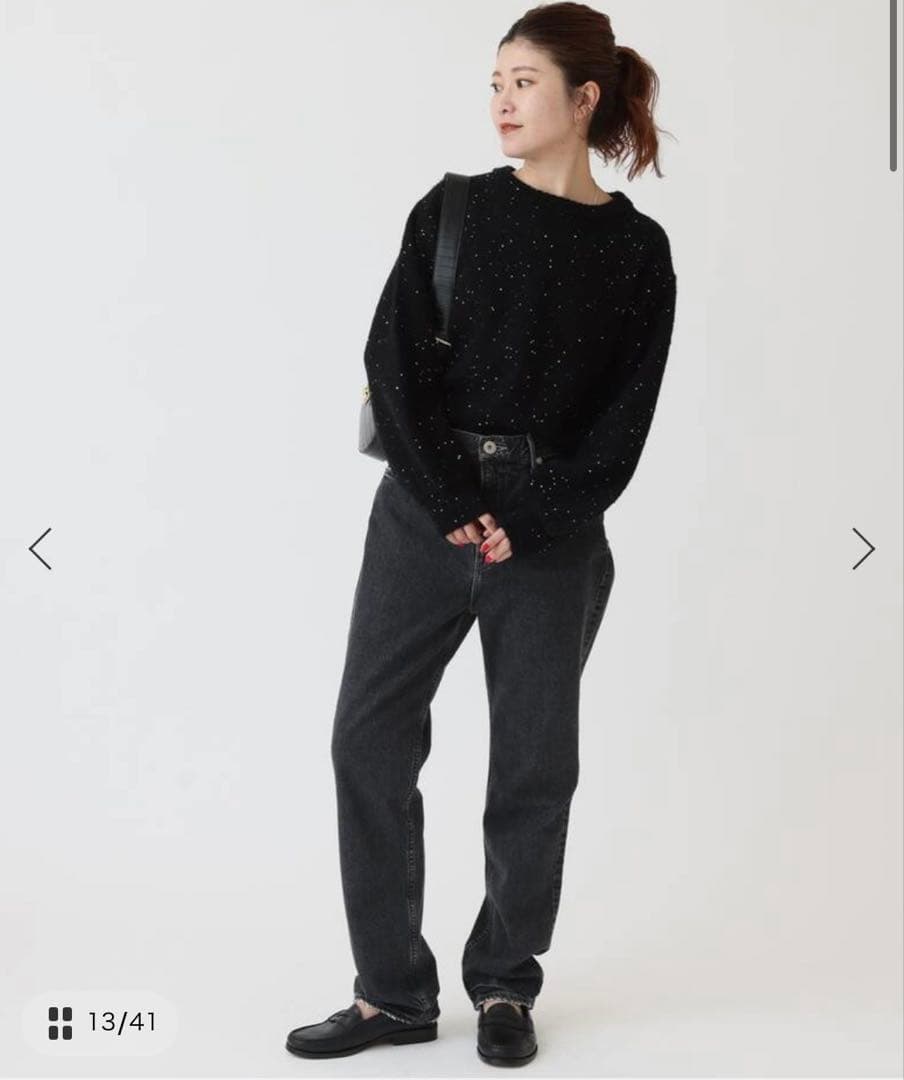 Spick & Span スパンコールショート丈ニット