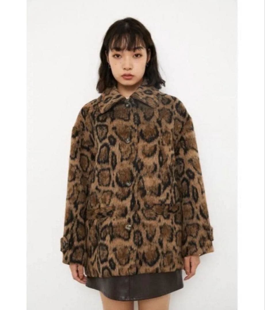 MODERN ANIMAL SHORT COAT レオパード lagua gem