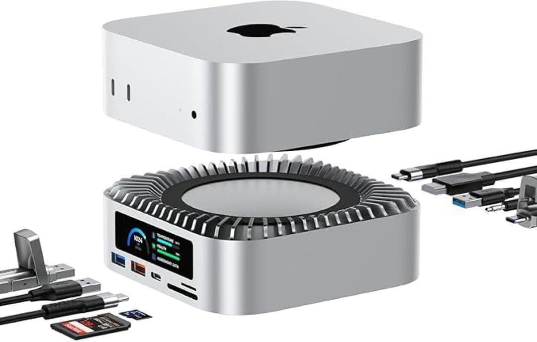 Mac Mini M4 対応ハブ 高精細UI RayCue USB-Cハブ