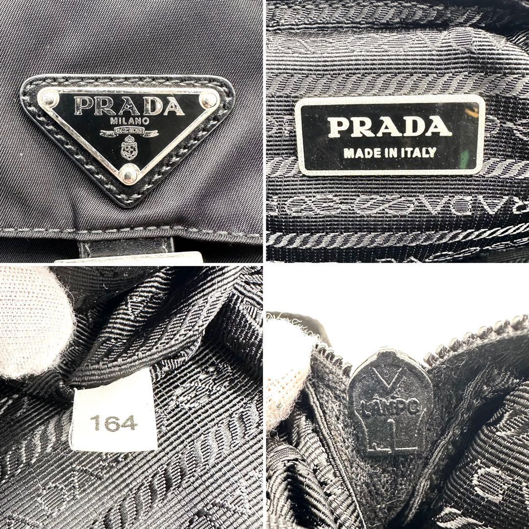 ✨美品✨プラダ ウエストバッグ 三角ロゴプレート ベルト ナイロン ブラック