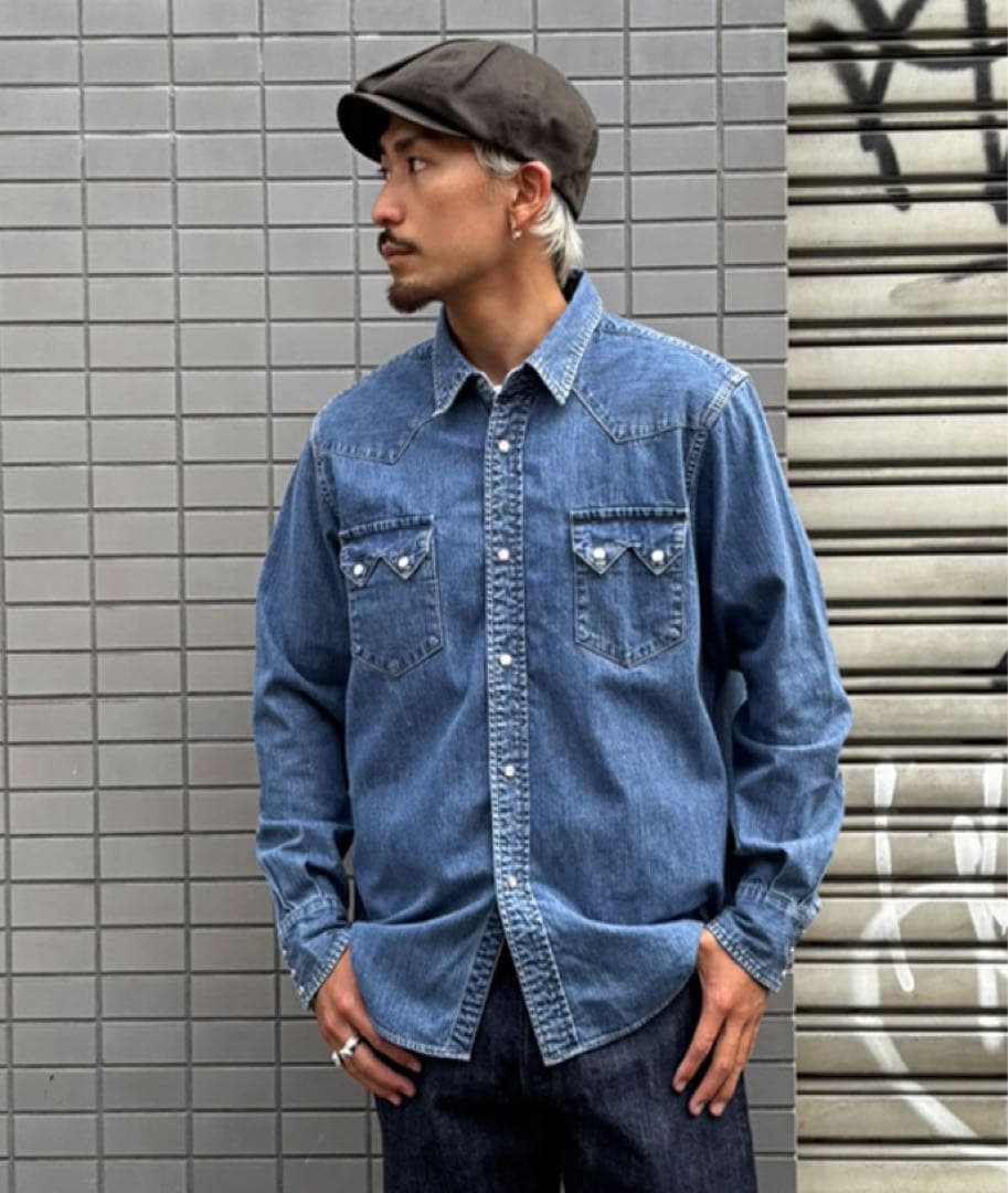 【スタンダードカリフォルニア】オフィシャル限定 デニムウエスタンシャツ Ｌサイズ