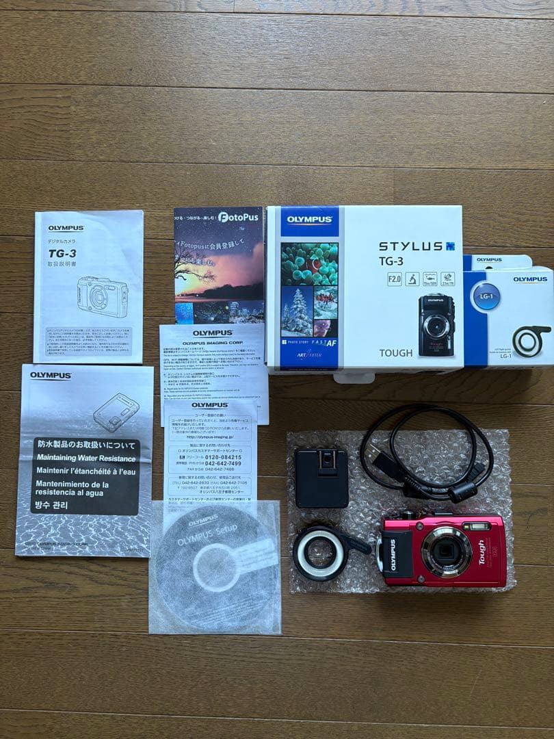 O lympus TG-3とLED light guide LG1のセット