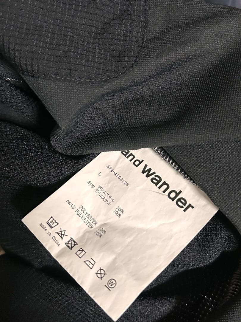 アンドワンダー and wander tech LS shirt ブラック L