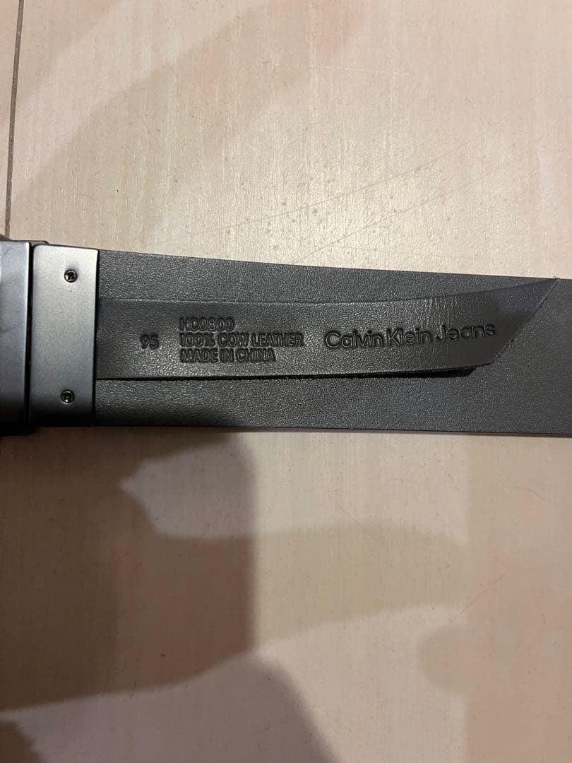   Jeans ブラックレザーベルト リバーシブル