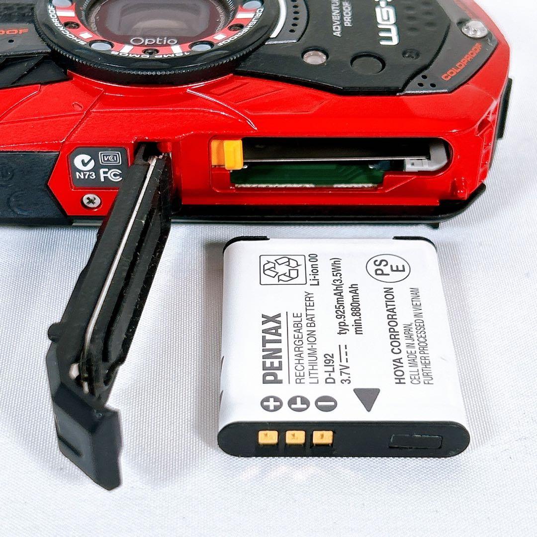 【極美品】PENTAX ペンタックス 防水デジタルカメラ Optio WG-2
