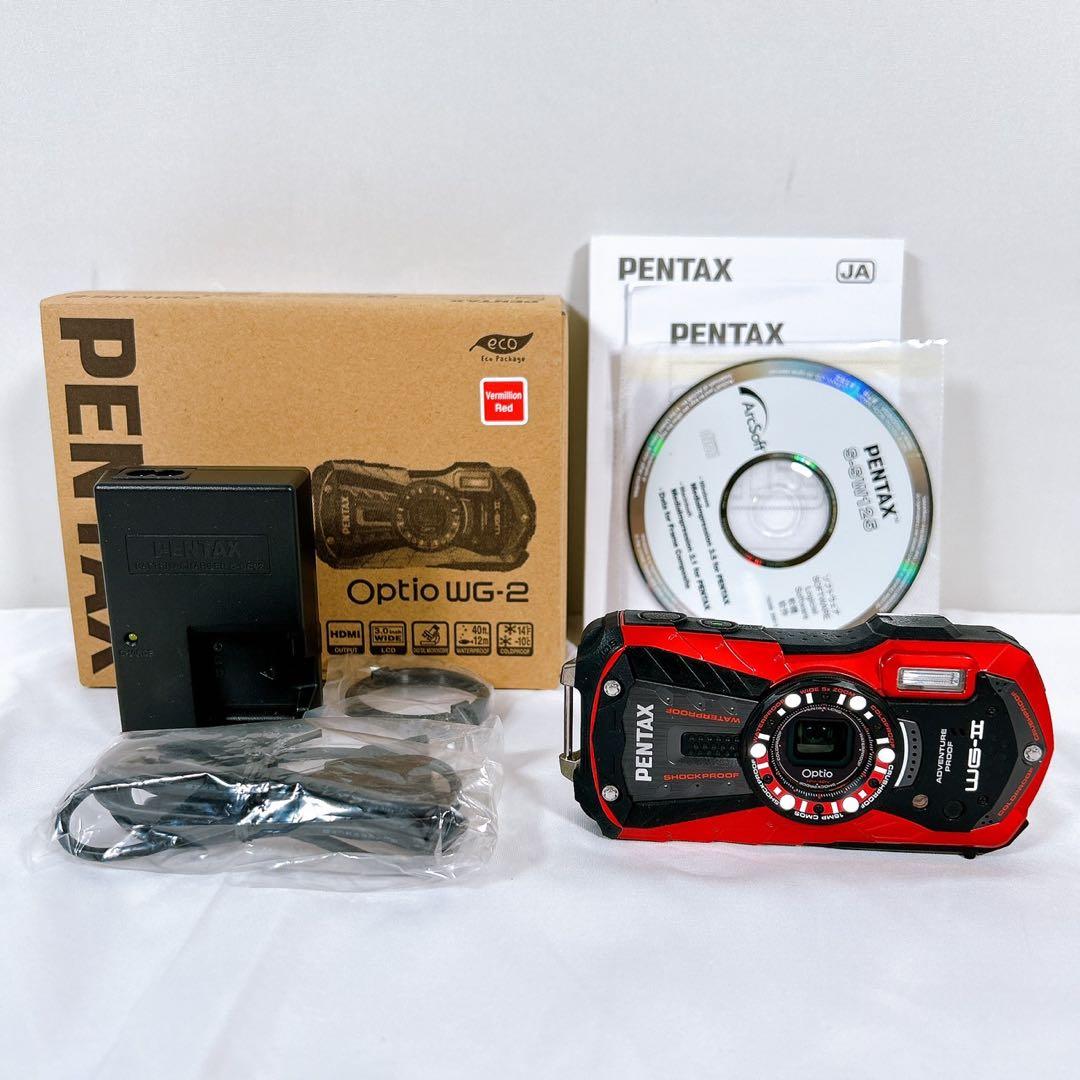【極美品】PENTAX ペンタックス 防水デジタルカメラ Optio WG-2