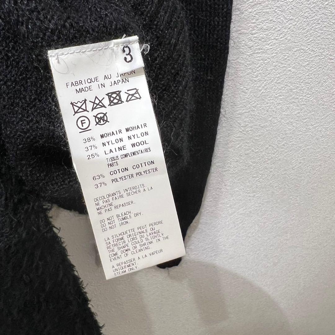 希少 美品 ヨウジヤマモトプールオム 上質 モヘア ドッキング ジップ ニット