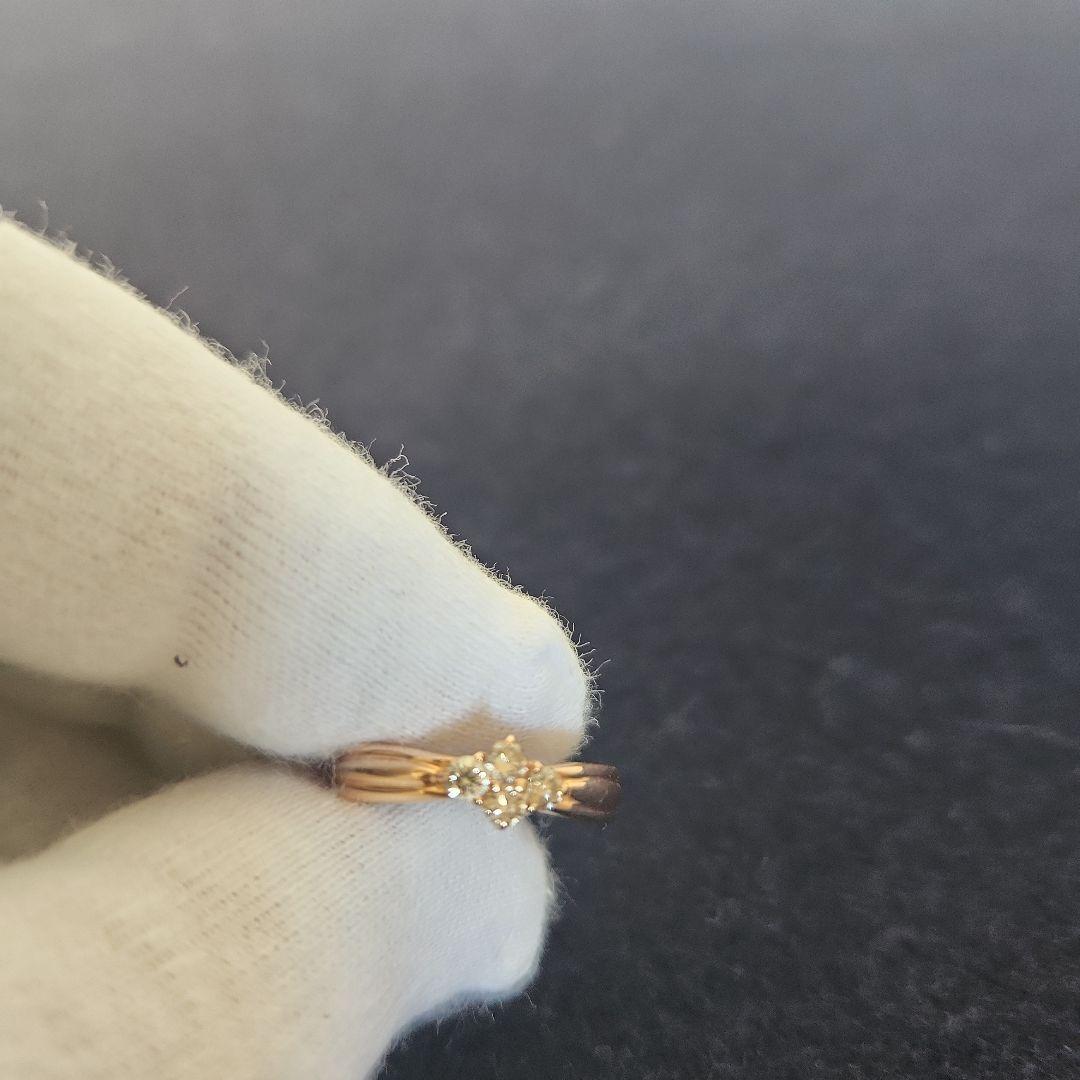 あ*プ様 k18,ダイア指輪‥レディースリング