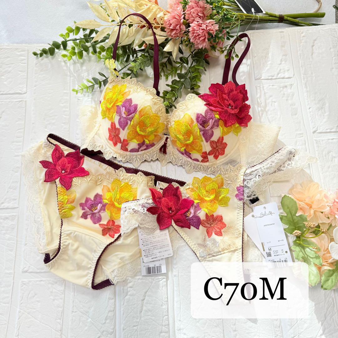 【新品】wacoal サルート　30 ブラ　ショーツ2枚セット　C70M CR