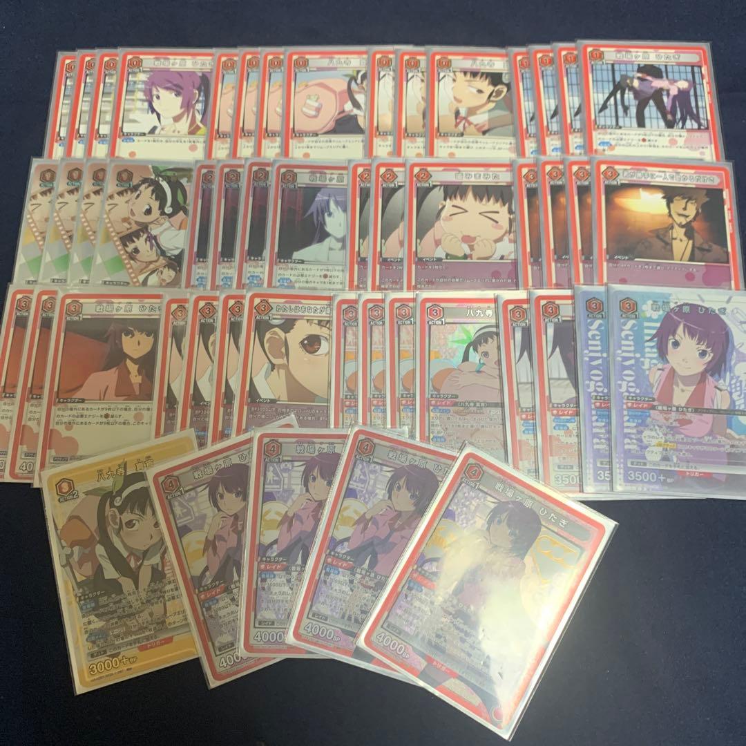 ユニオンアリーナ 物語シリーズ 赤 ひたぎ八九時 デッキ パーツ セット