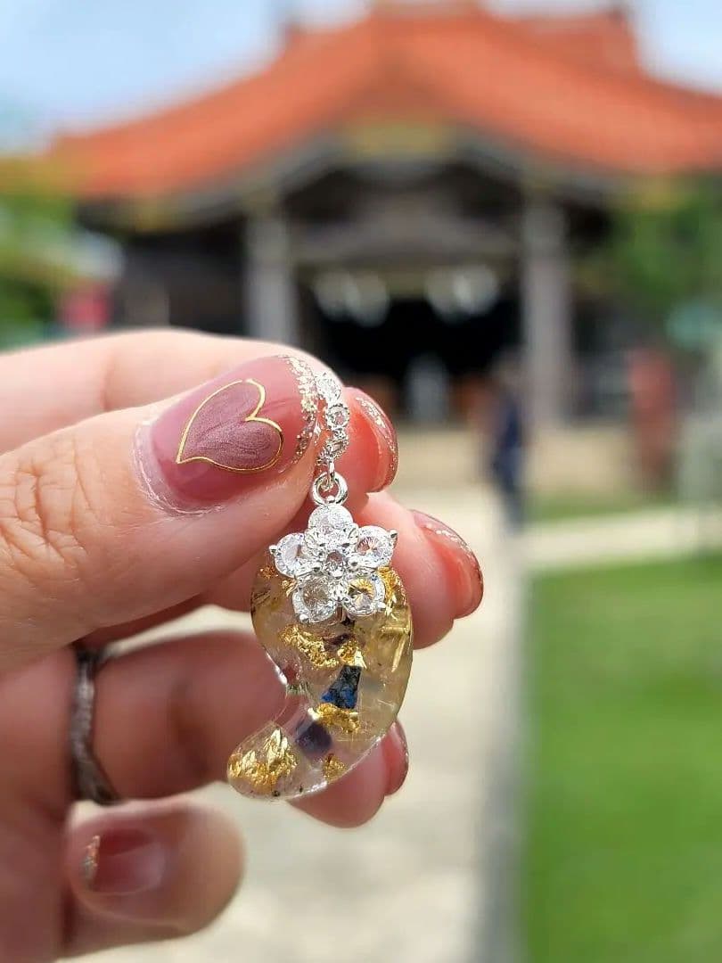 A一粒万倍日★宮古神社金運導き勾玉オルゴネックレス