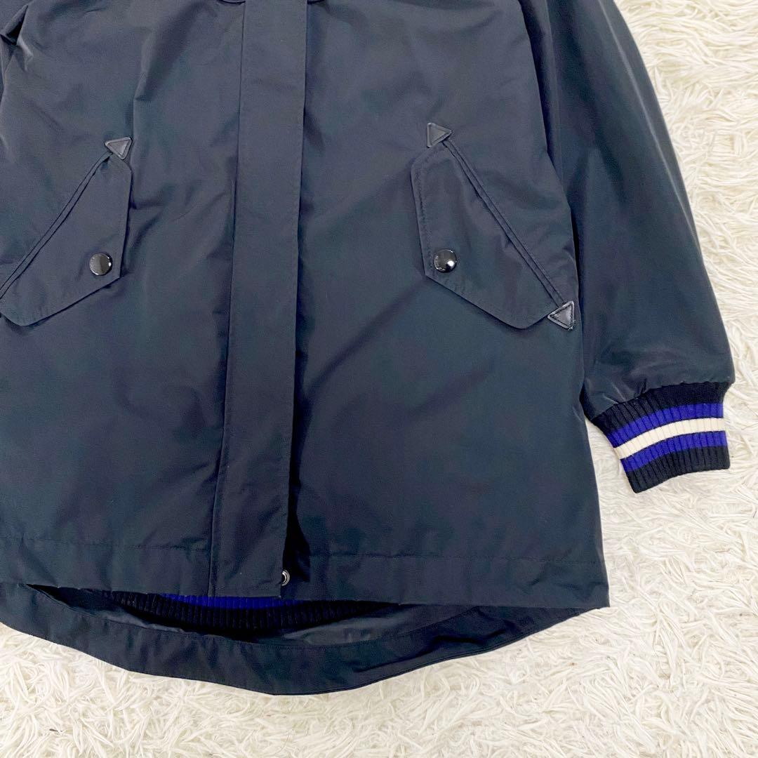 美品　コーチ　コート　中綿　ライナー　花柄　ウール　レザー　ブラック　35015