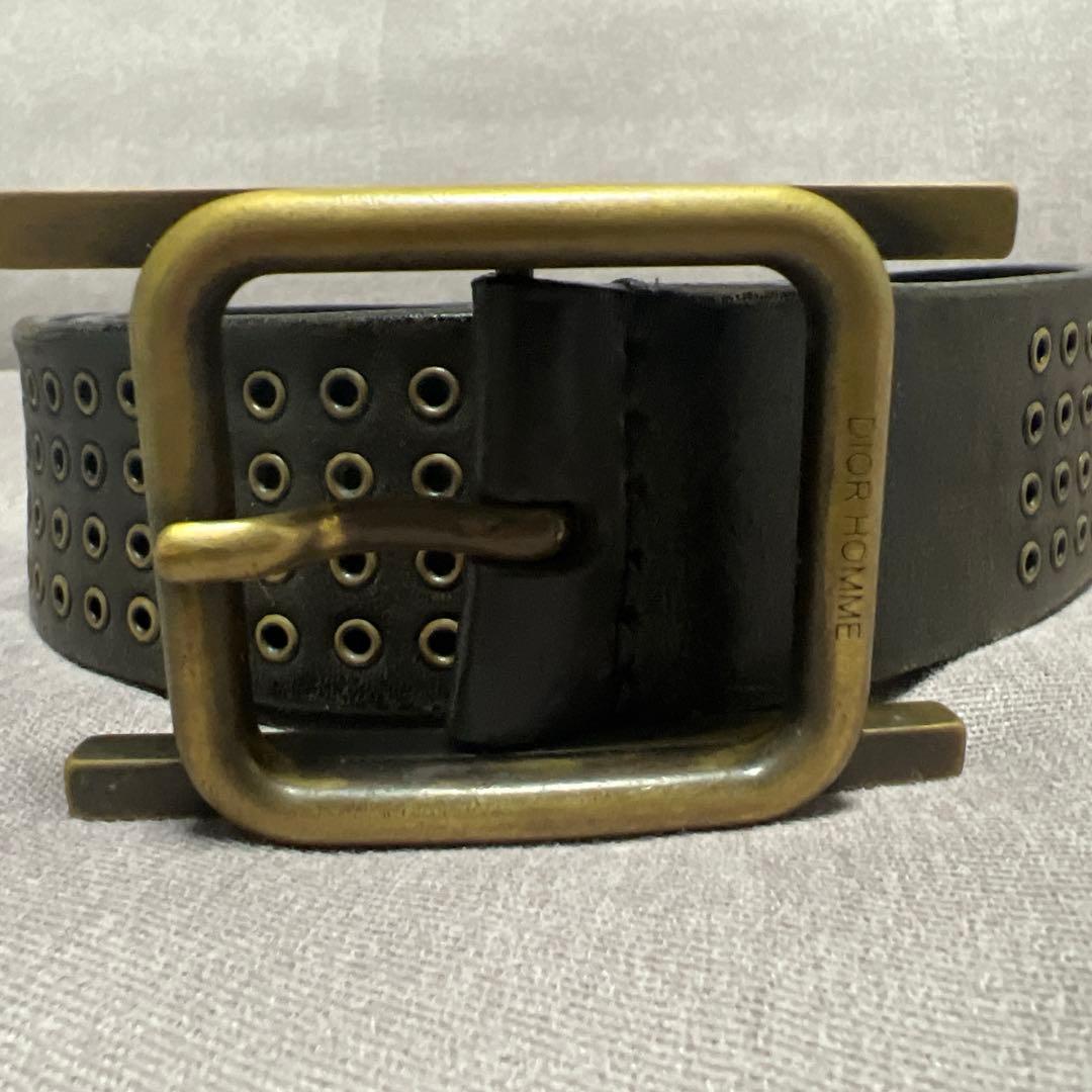 Dior Homme Hバックル　希少なスタッズ付き　エディスリマン