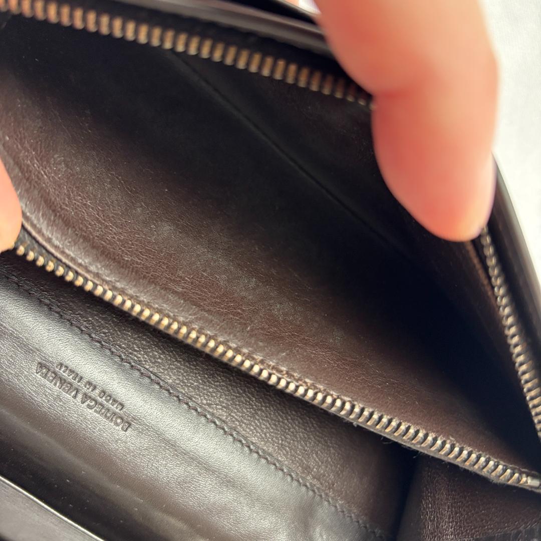 良品 ボッテガヴェネタ イントレチャート 長財布 お洒落 レザー ブラウン