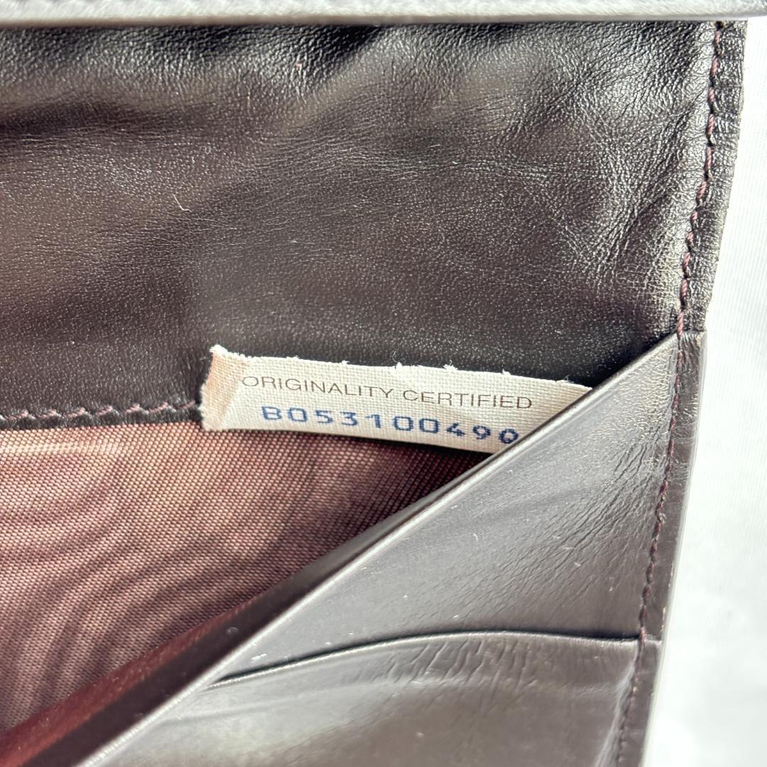 良品 ボッテガヴェネタ イントレチャート 長財布 お洒落 レザー ブラウン