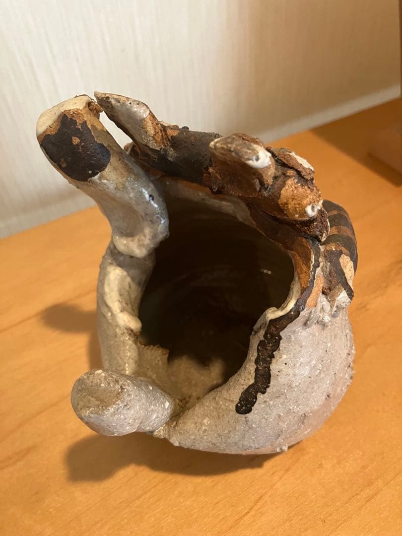 専用　森正　招き猫　左手　陶器オブジェ ユニーク　可愛い