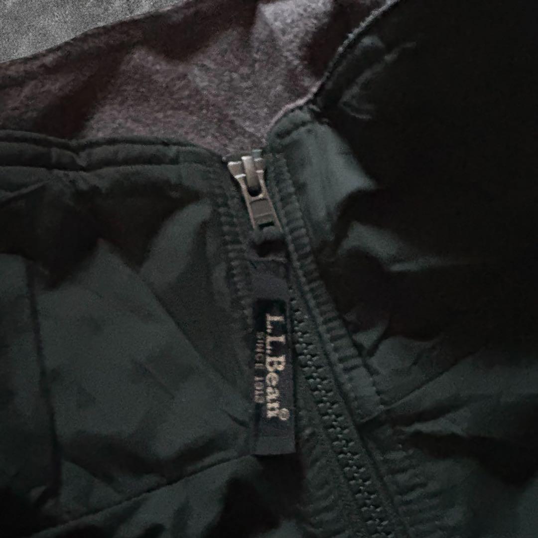 00s L.L.Beanウォームアップジャケットダークグリーン裏地フリースO78