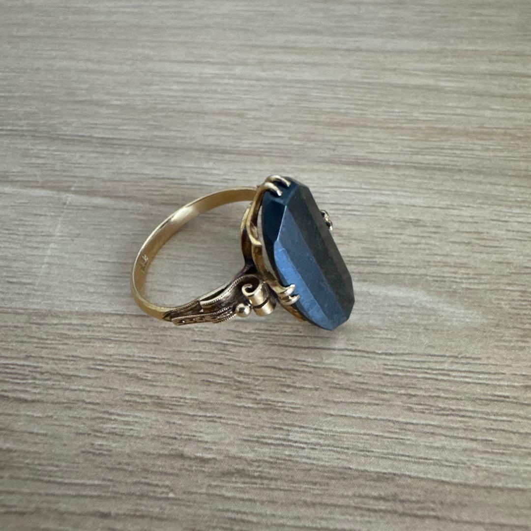 k18 ヘマタイト　リング　ヴィンテージ