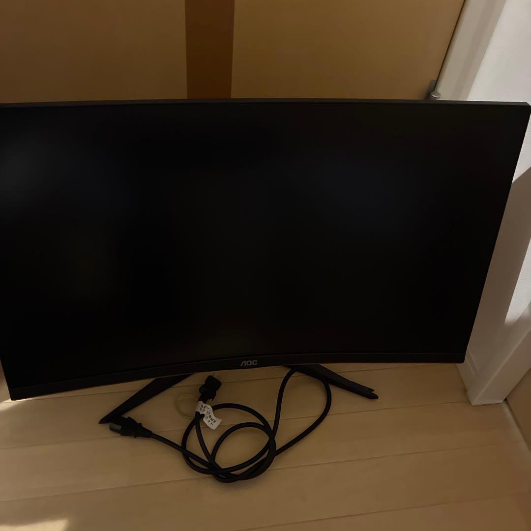 AOC 曲線モニター PCディスプレイHDMI接続 本体