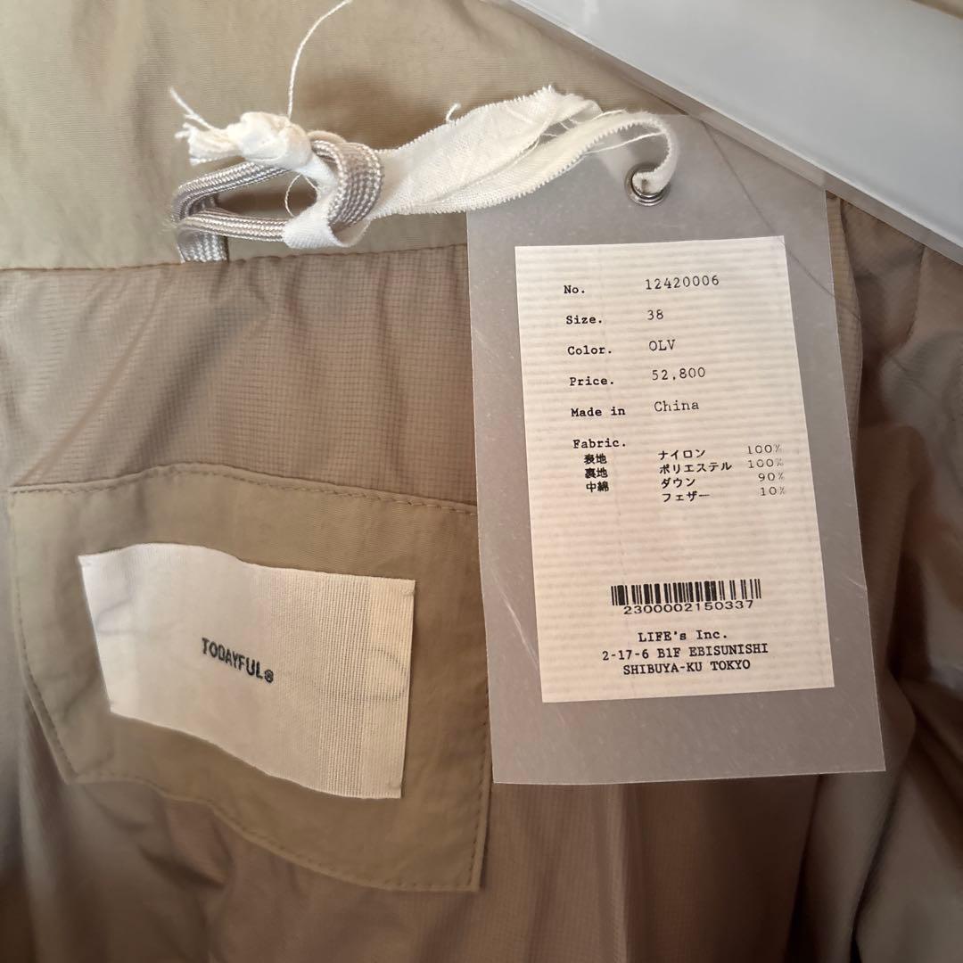 専用TODAYFULモンスターダウンジャケット OLV 38 2025