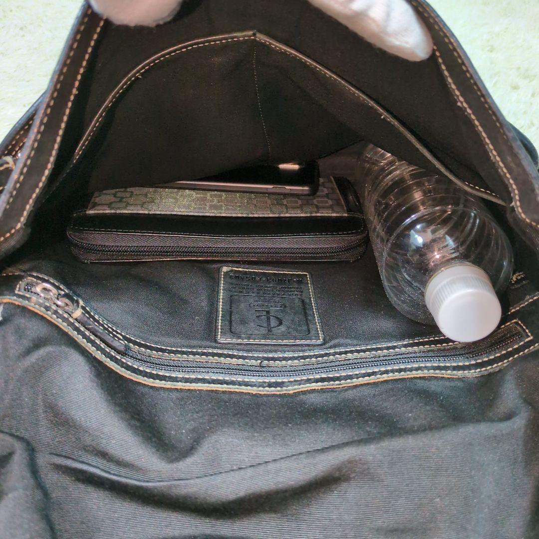 コーチ メッセンジャーバッグ 斜め掛け レザー ブラック