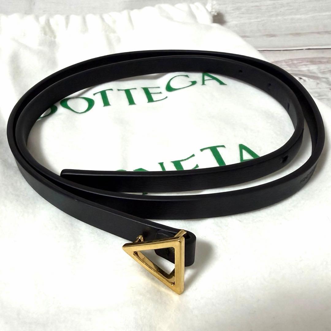 ボッテガヴェネタ レザーベルト 黒 95cm レディース