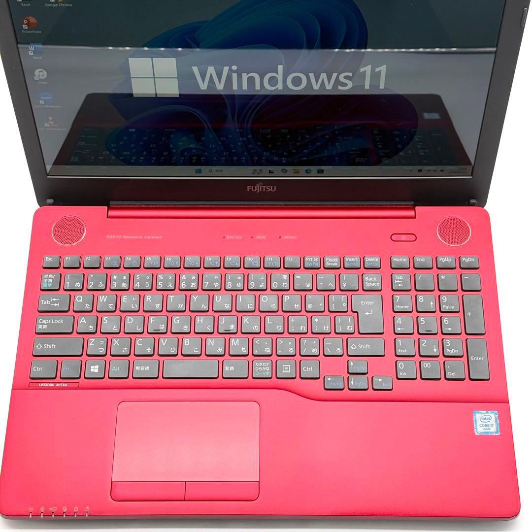 富士通ノートPC i7 16GB 新品SSD512 Blu-ray 11pro