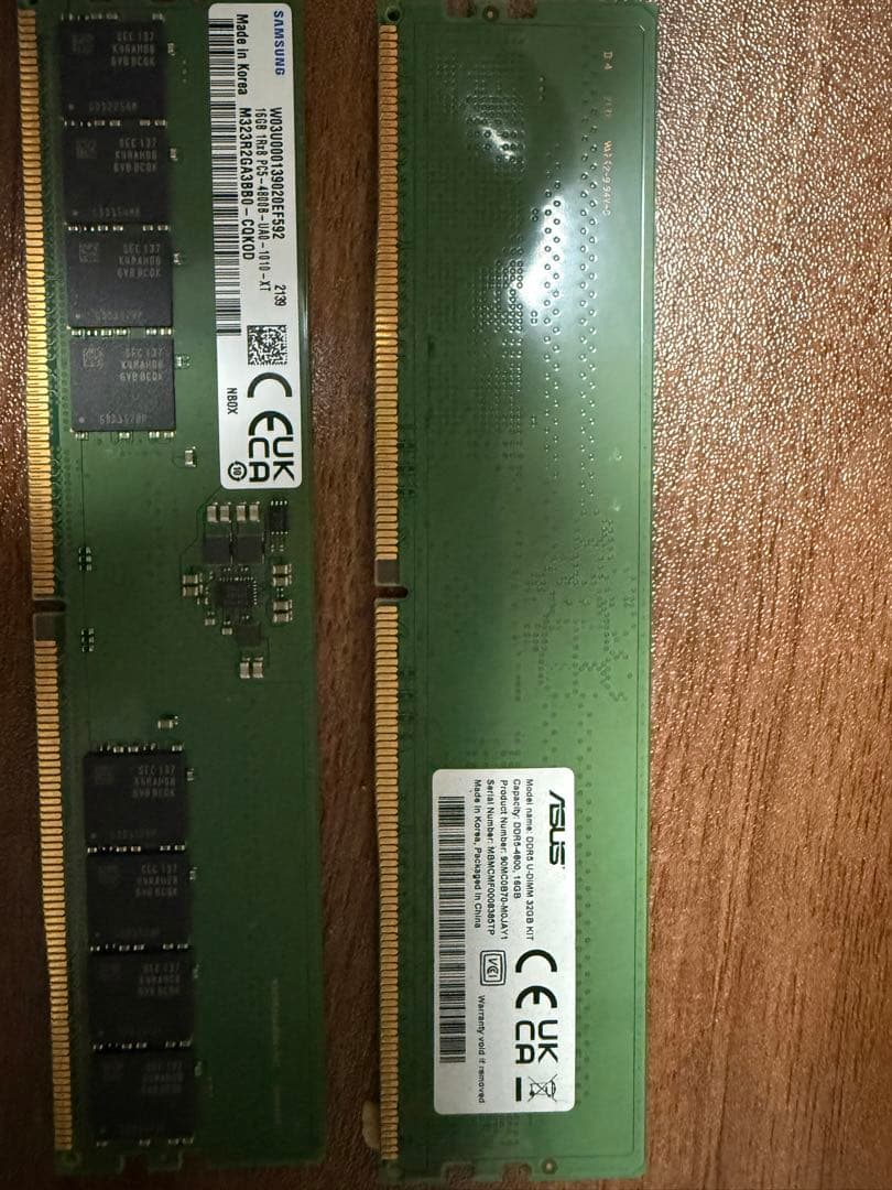 美品32GB SAMSUNG DDR5 16G×2枚