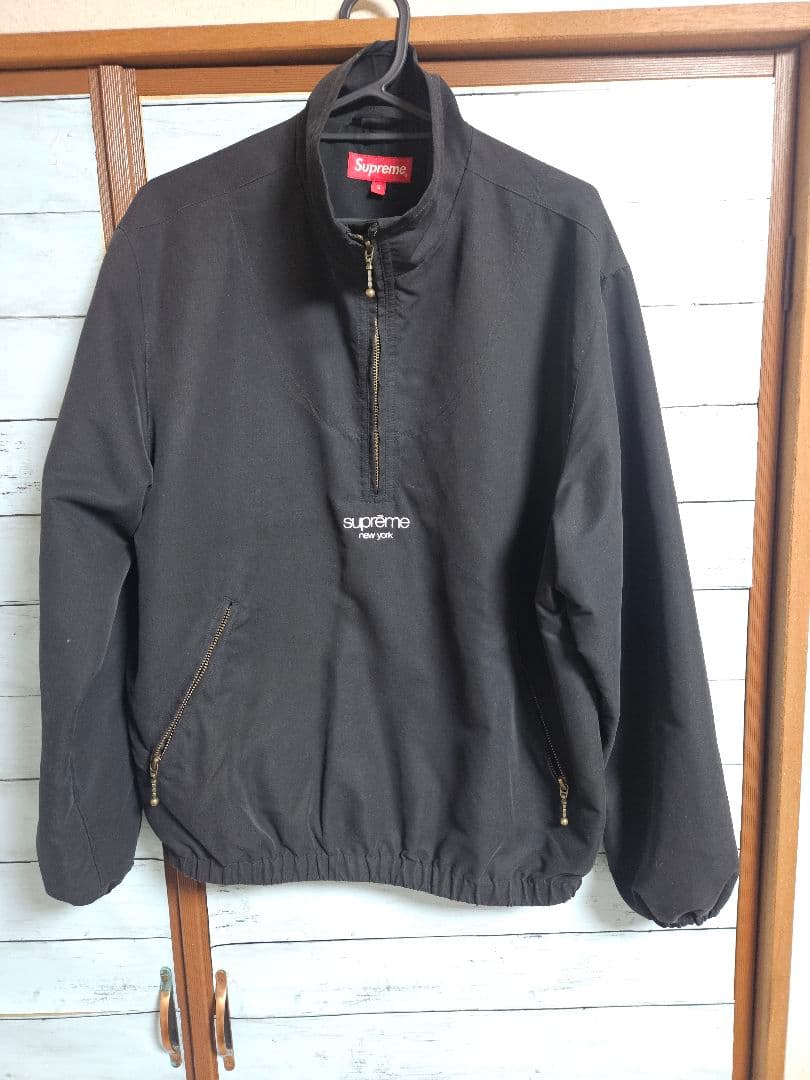 Supreme ハーフジップ　プルオーバー ブラックSサイズ