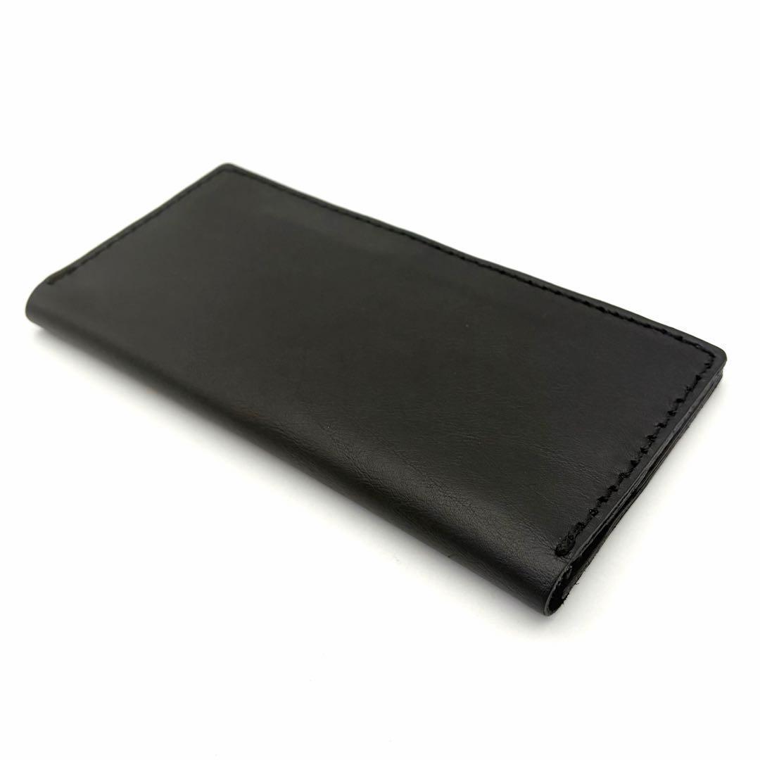 ヘルツ 長財布 ロングフラットウォレット WL-6 スターレ 黒 レザー メンズ