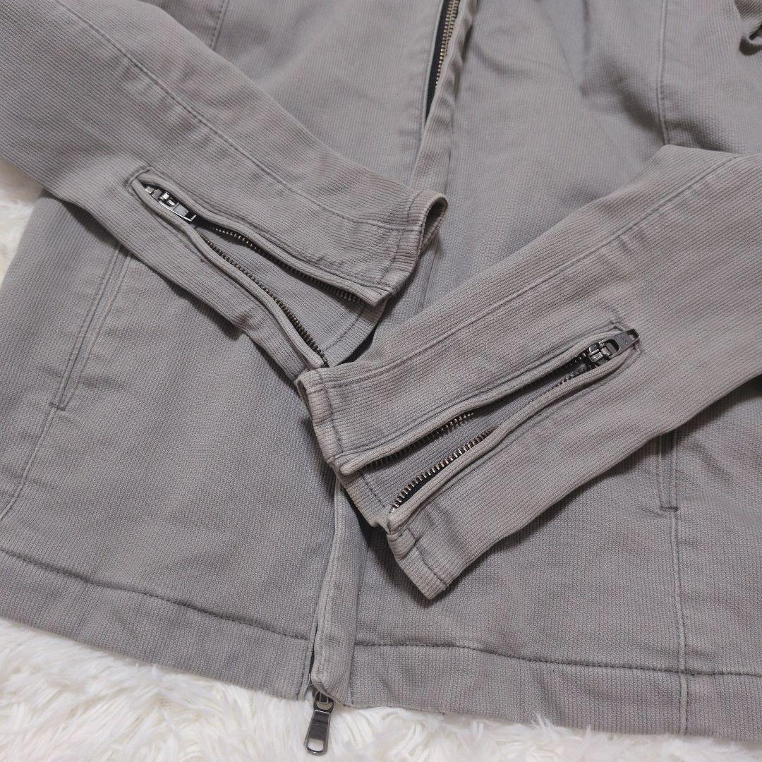 リップヴァンウィンクル ノーカラージャケット グレー L相当 日本製