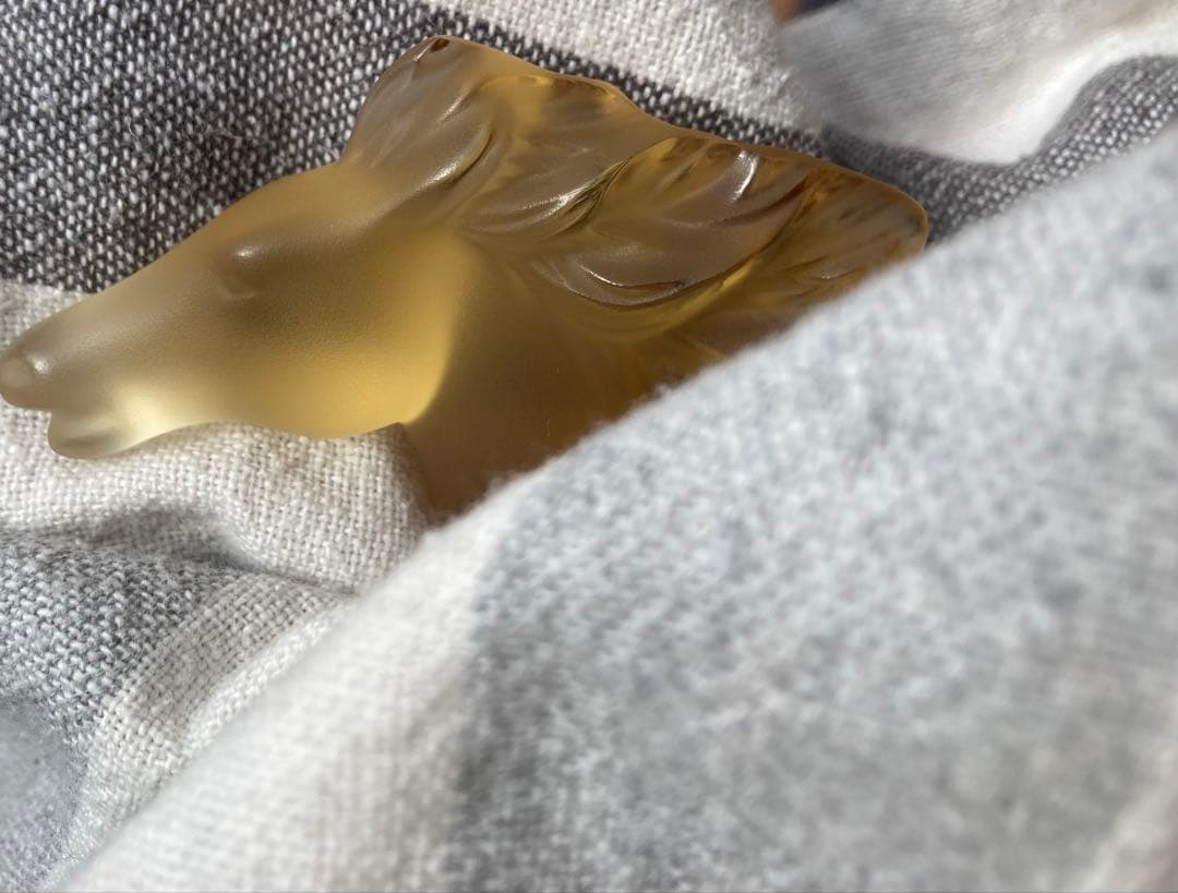 ラリック　馬　置物　アンバー　琥珀