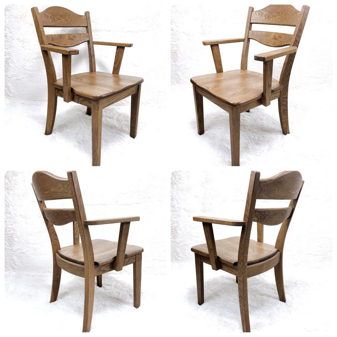 ✨稀少✨ フジシ　RINGO ARM 天然木　肘置き ダイニング デスク　チェア