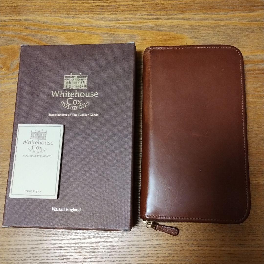 【交渉歓迎】Whitehouse Cox ラウンドジップ長財布 ブライドルレザー