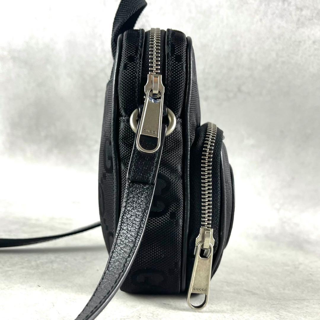 【美品】グッチ オフザグリッド ショルダーバッグ GG柄