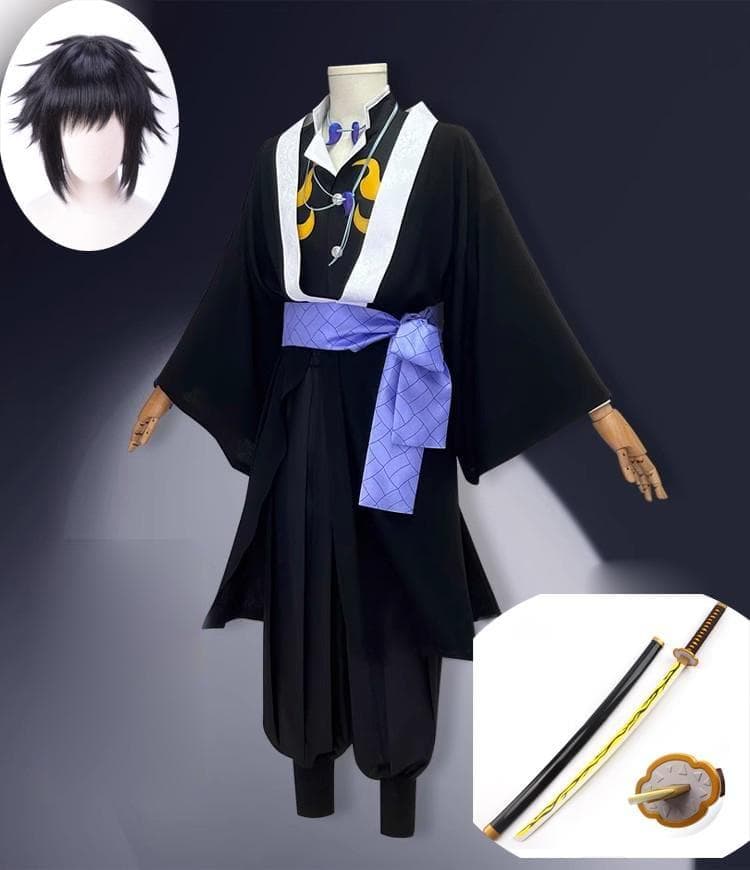 カザナ リンク 獪岳（かいがく） コスプレ衣装 L 道具刀 ウィッグ高品質