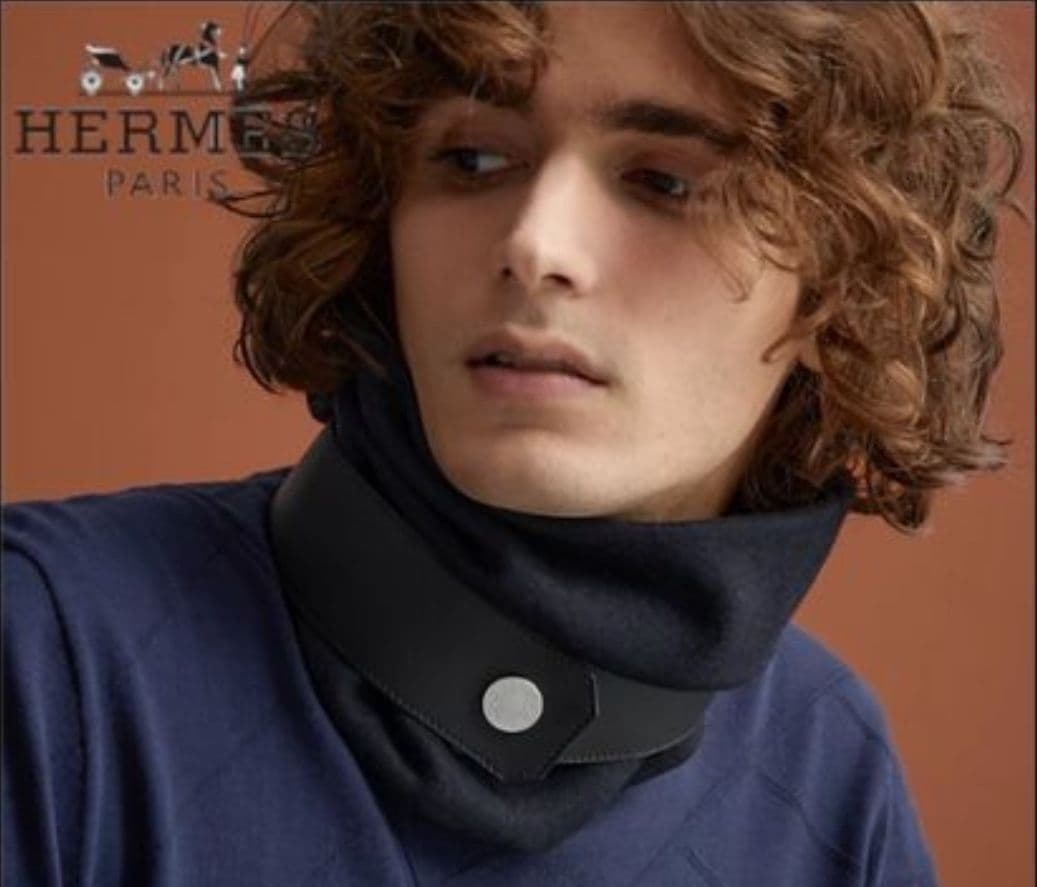 HERMES♠️エルメス♠️メンズカシミアネックウォーマー新品マフラープレゼント
