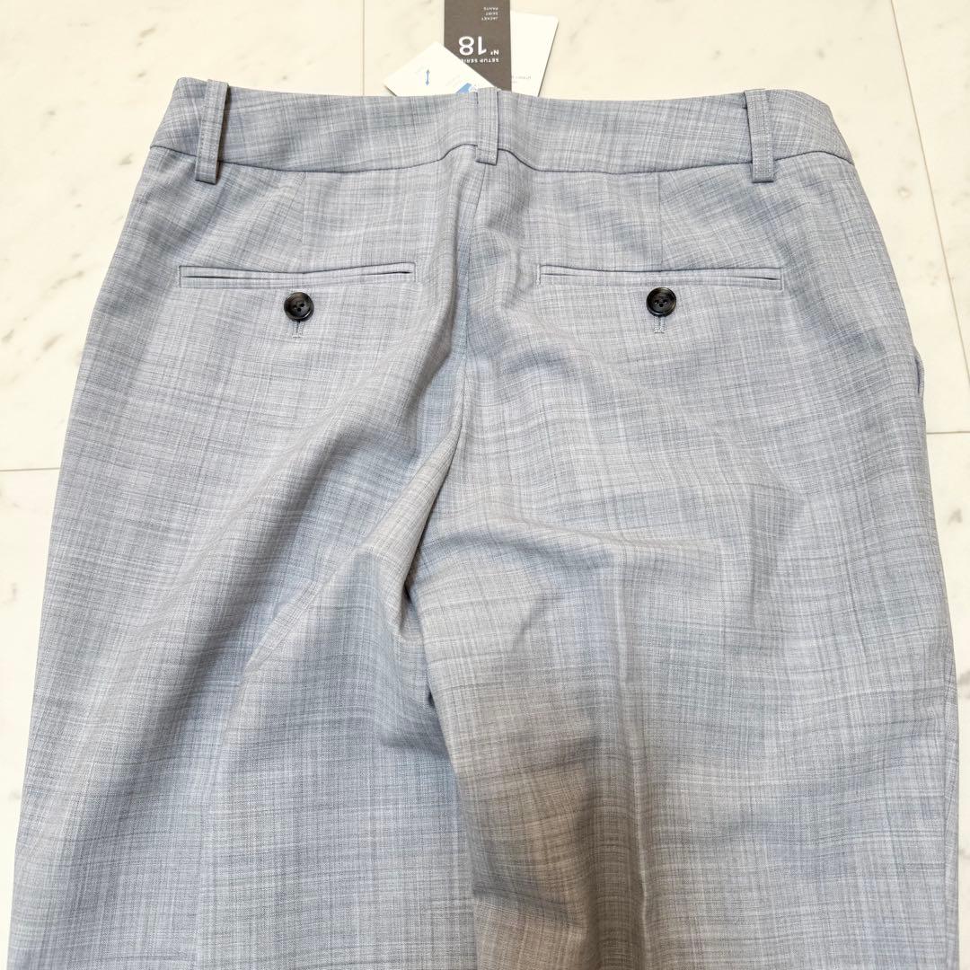 【新品】グリーンレーベル パンツスーツ セットアップ 洗える ノーカラー