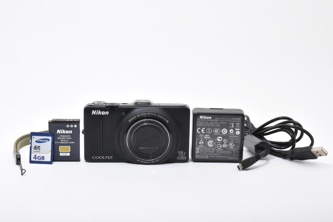 美品 ニコン COOLPIX S9300 コンパクトデジタルカメラ ブラック