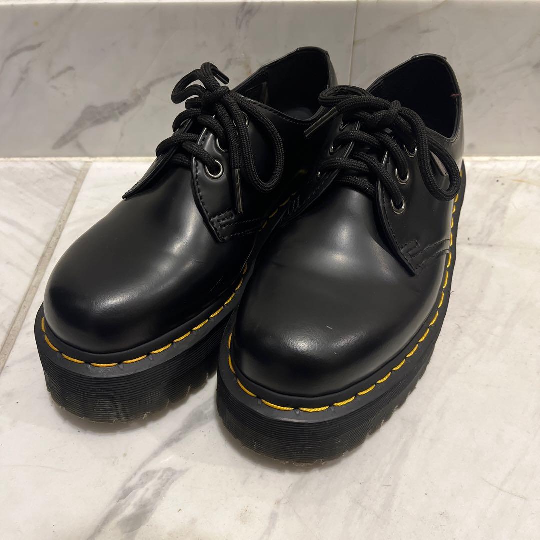 ♡ dr.martens 1461 quad UK4 黒 厚底 3ホール