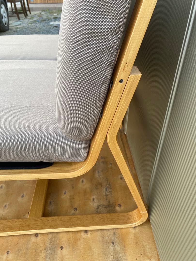 無印良品　リビングでもダイニングでもつかえるソファチェア・オーク材　1脚