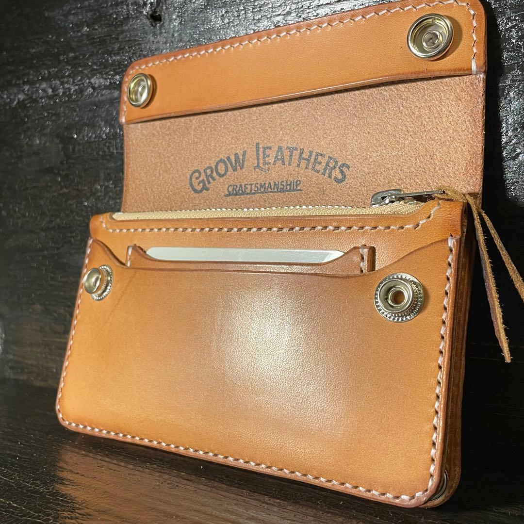 リアルサドルレザー　ミドルトラッカーウォレット2層